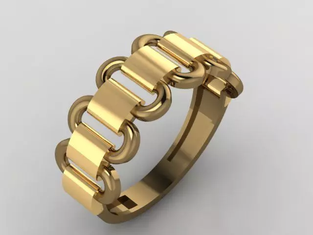 Chain Women Rings 3D print model