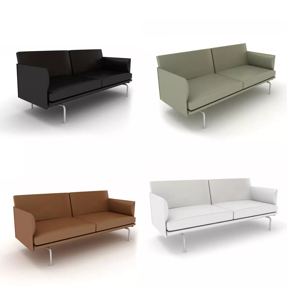 Muuto Outline Sofa Collection 3D model_0