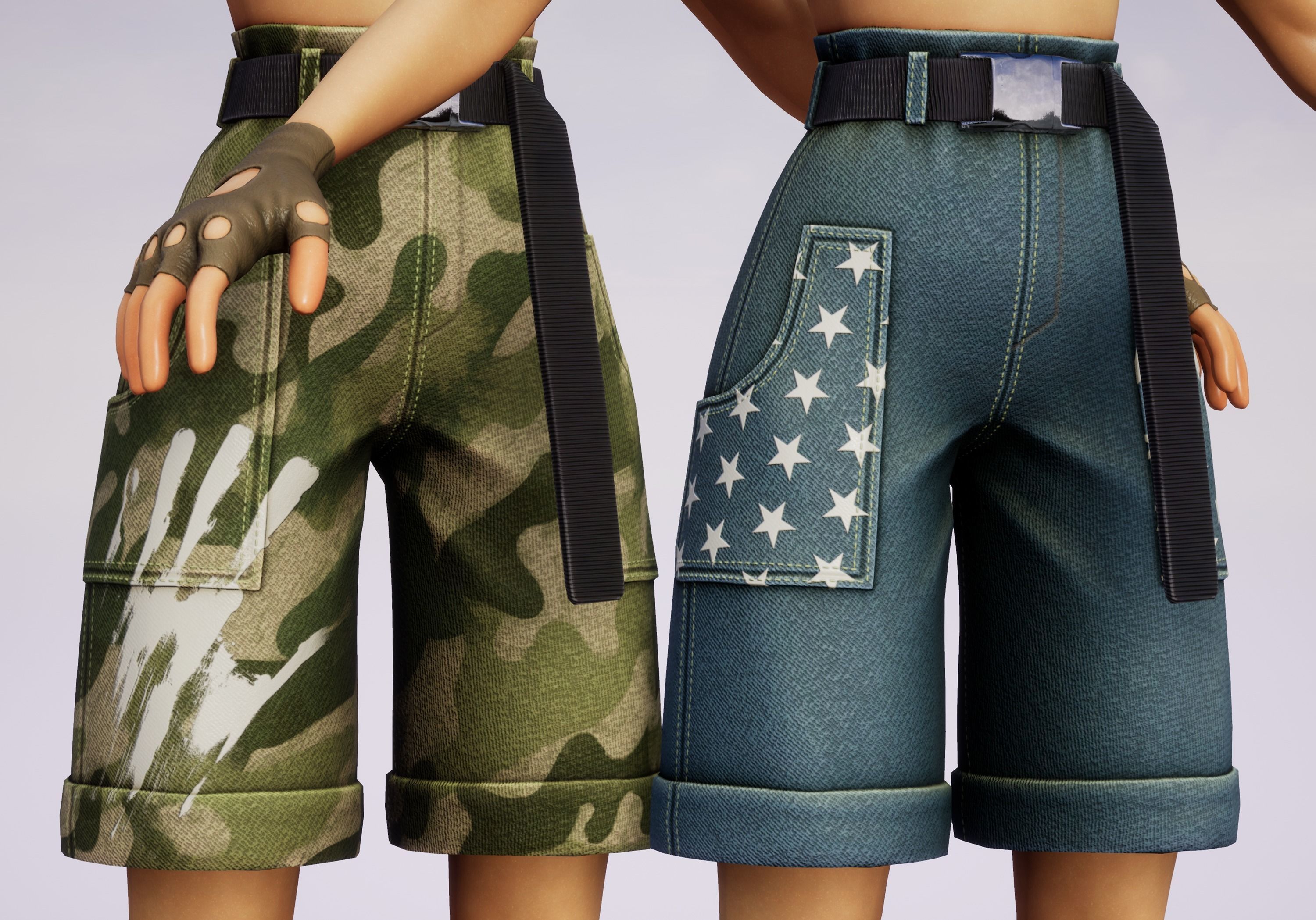 Just Girl - Game Ready Low-poly 3D model_20