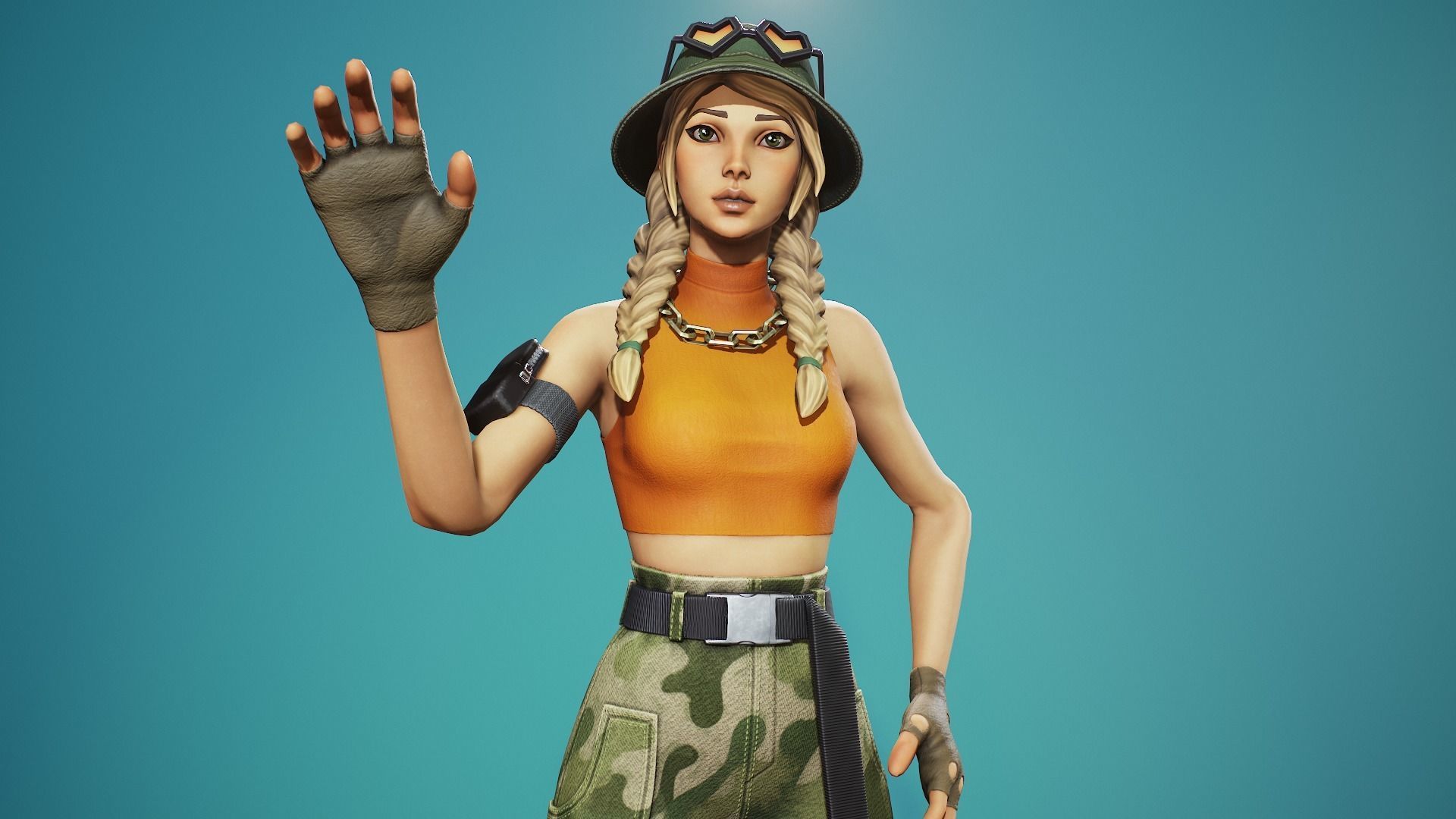 Just Girl - Game Ready Low-poly 3D model_2