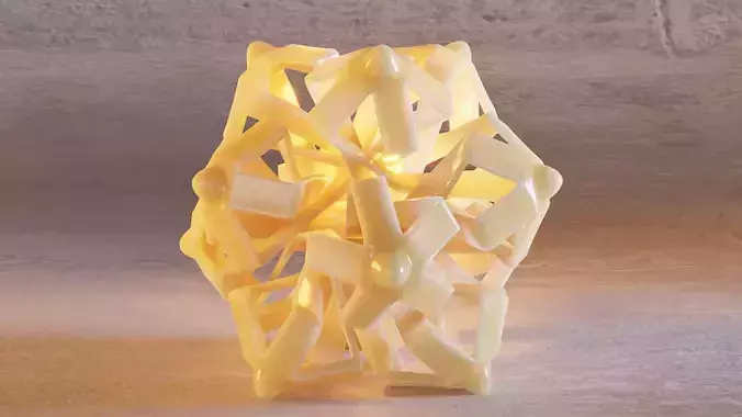 Icosahedron Bloom Variant 1 3D Print 3D print model