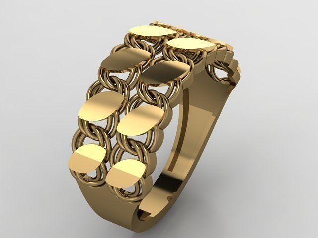 Chain Women Rings 3D print model