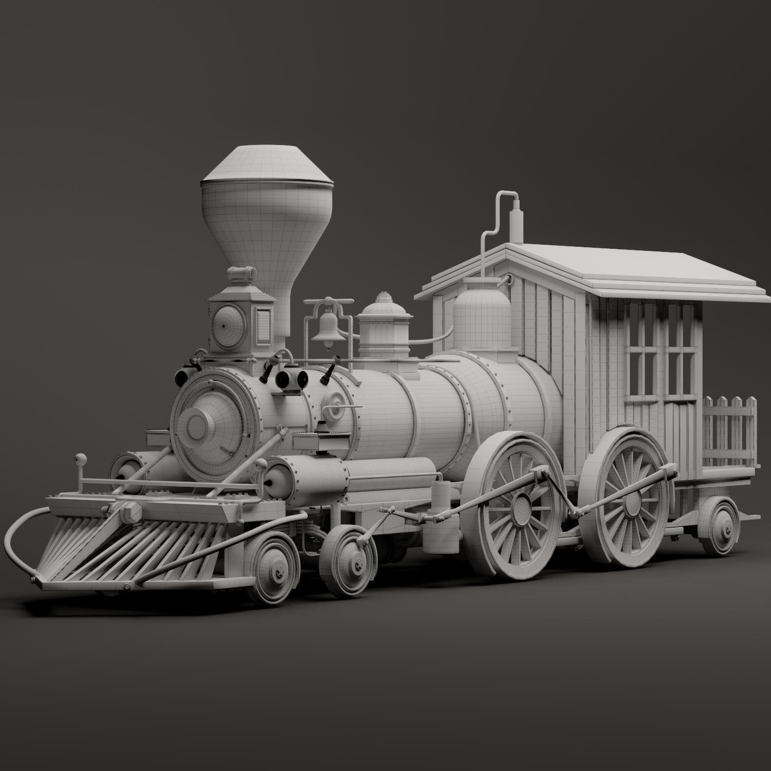 victorian train 3D model_4