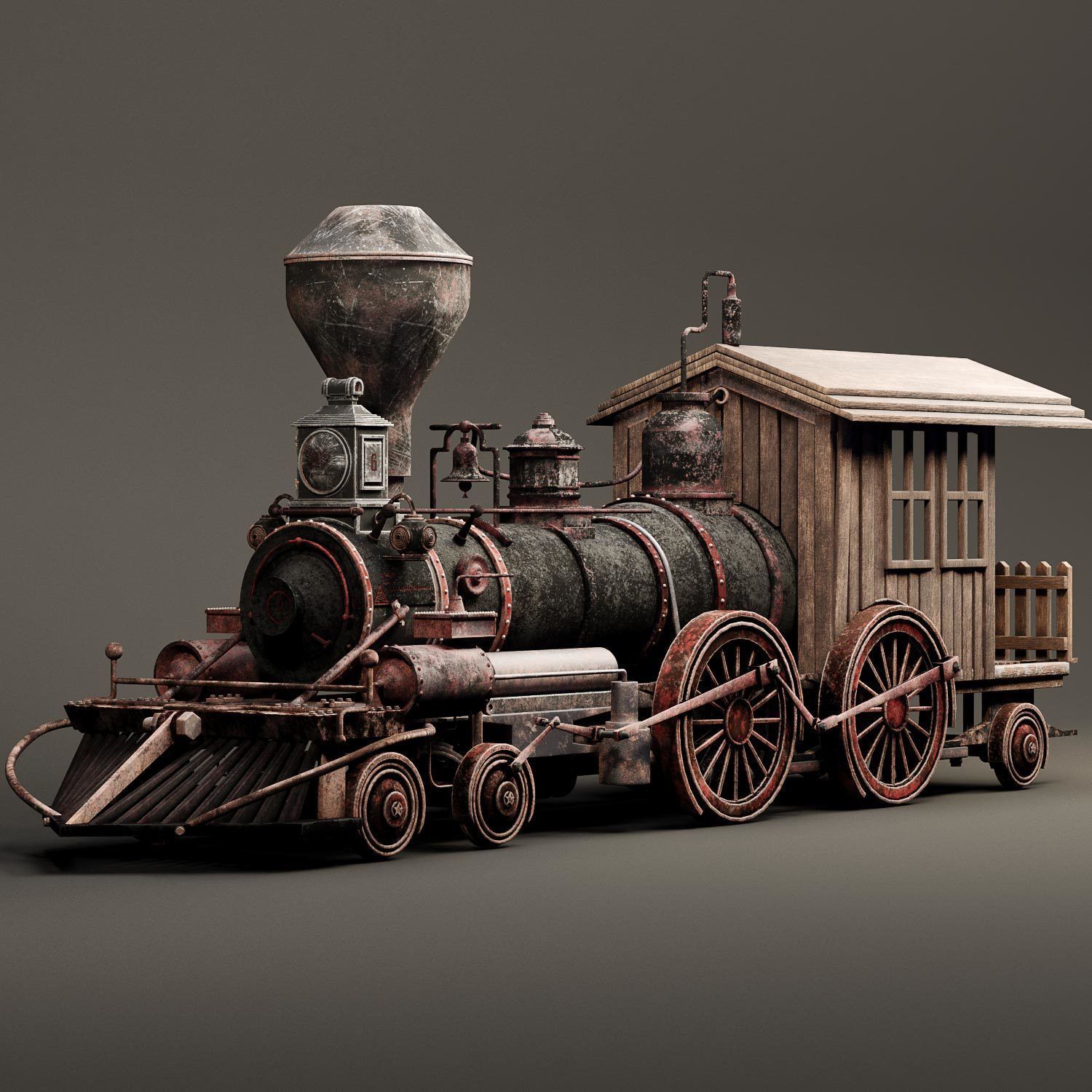 victorian train 3D model_1