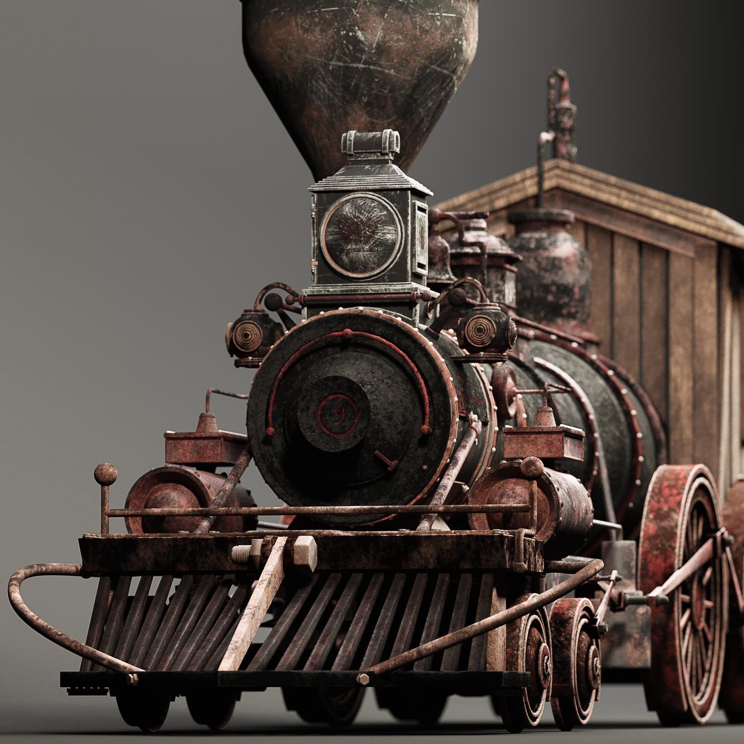victorian train 3D model_2