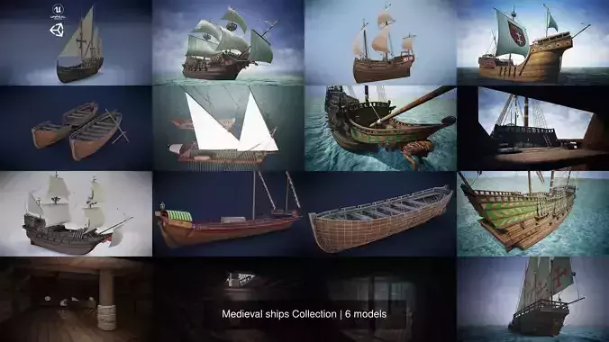 Medieval ships Collection 