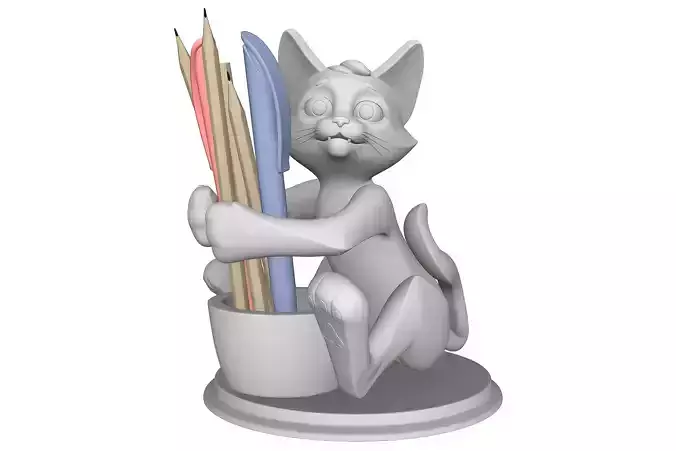 Cat model holding book