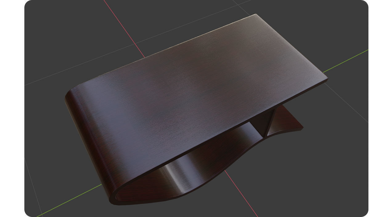 Concept design table Rosewood 3D model Low-poly 3D model_6