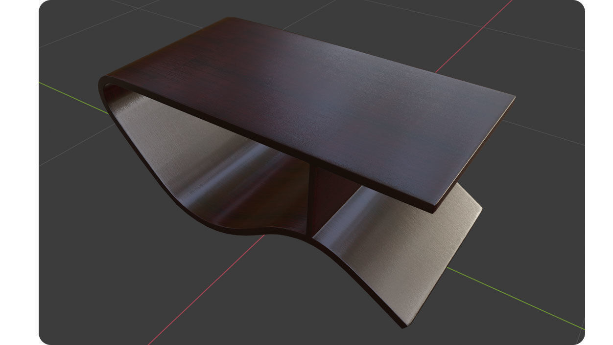 Concept design table Rosewood 3D model Low-poly 3D model_9