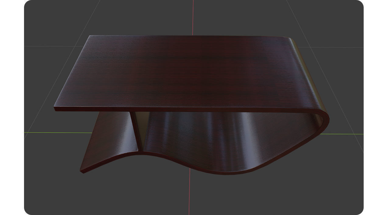 Concept design table Rosewood 3D model Low-poly 3D model_5