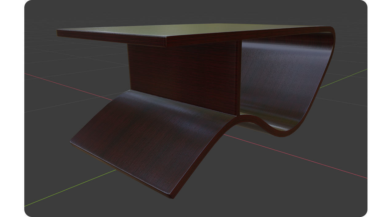 Concept design table Rosewood 3D model Low-poly 3D model_8