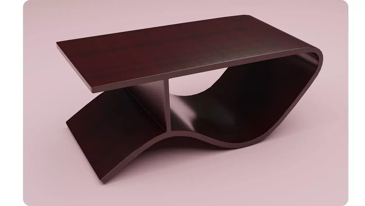 Concept design table Rosewood 3D model Low-poly 3D model_0