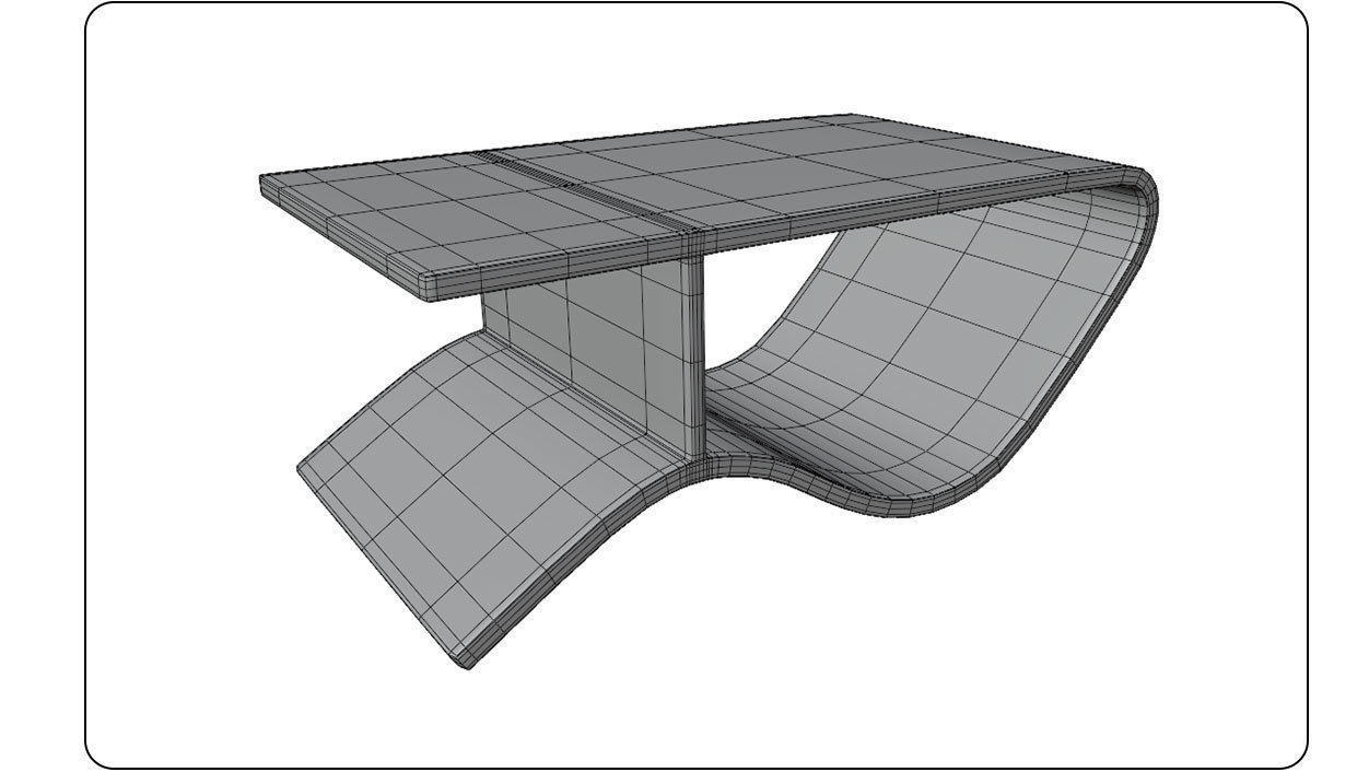 Concept design table Rosewood 3D model Low-poly 3D model_12