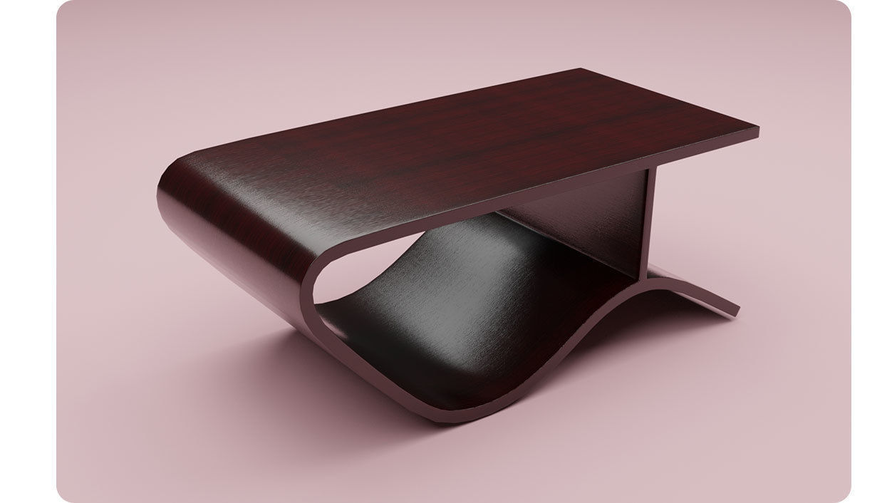 Concept design table Rosewood 3D model Low-poly 3D model_2