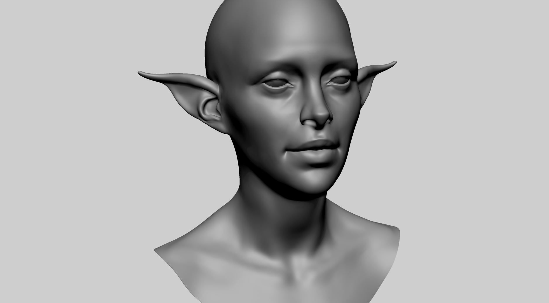 Female Creature Head v7 3D model_8