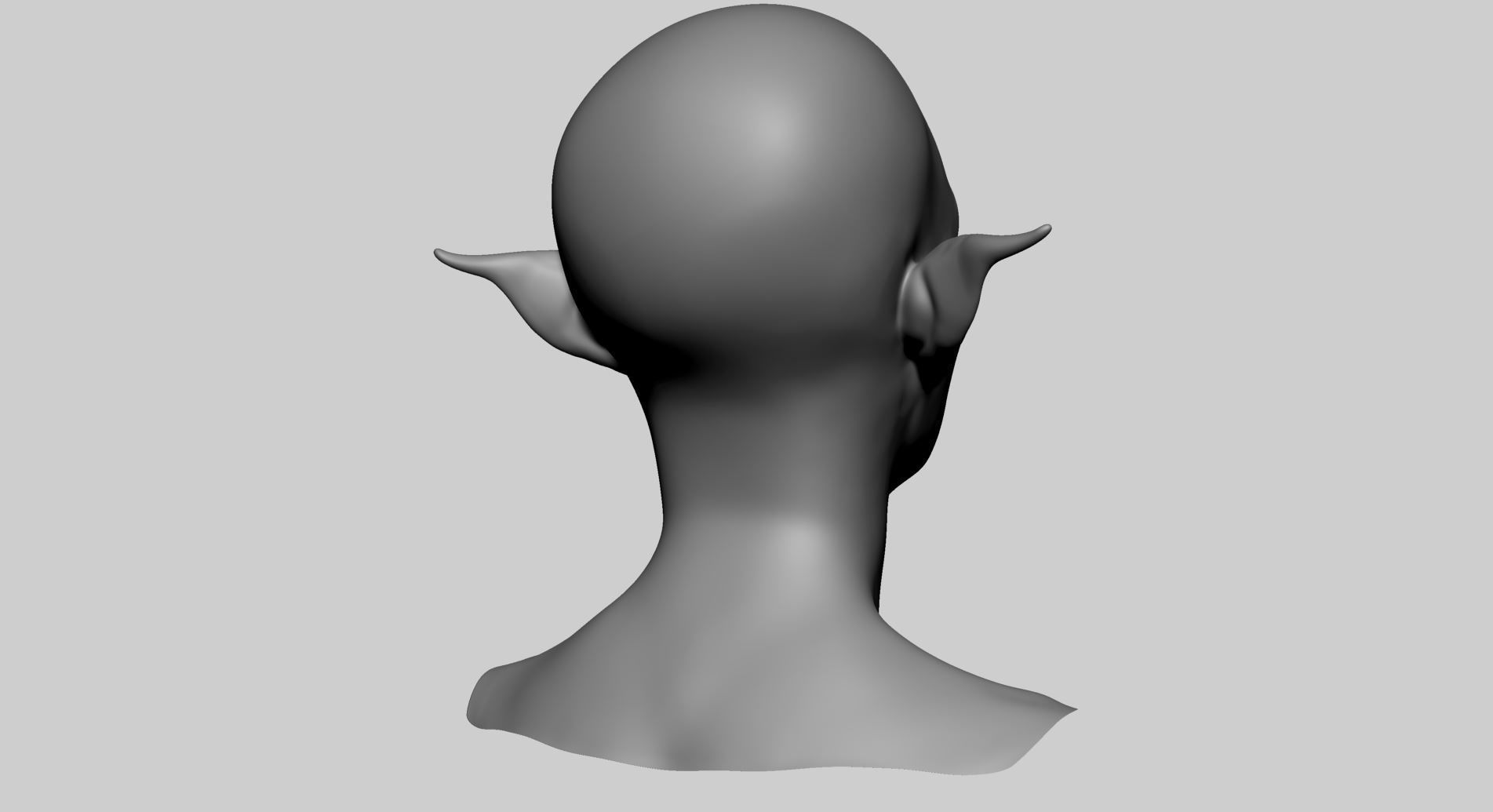 Female Creature Head v7 3D model_3