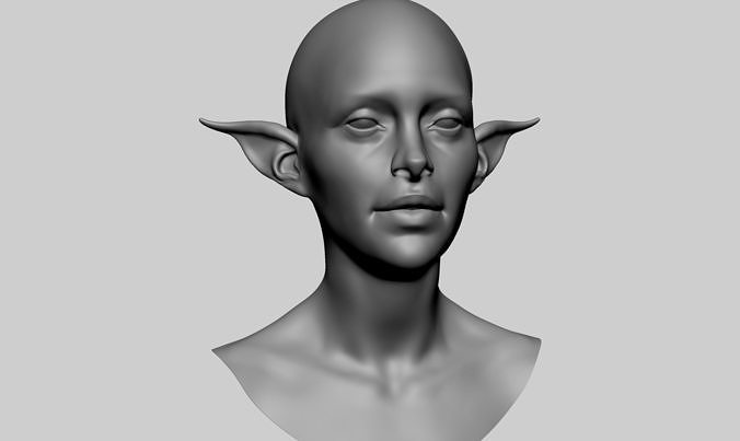 Female Creature Head v7 3D model