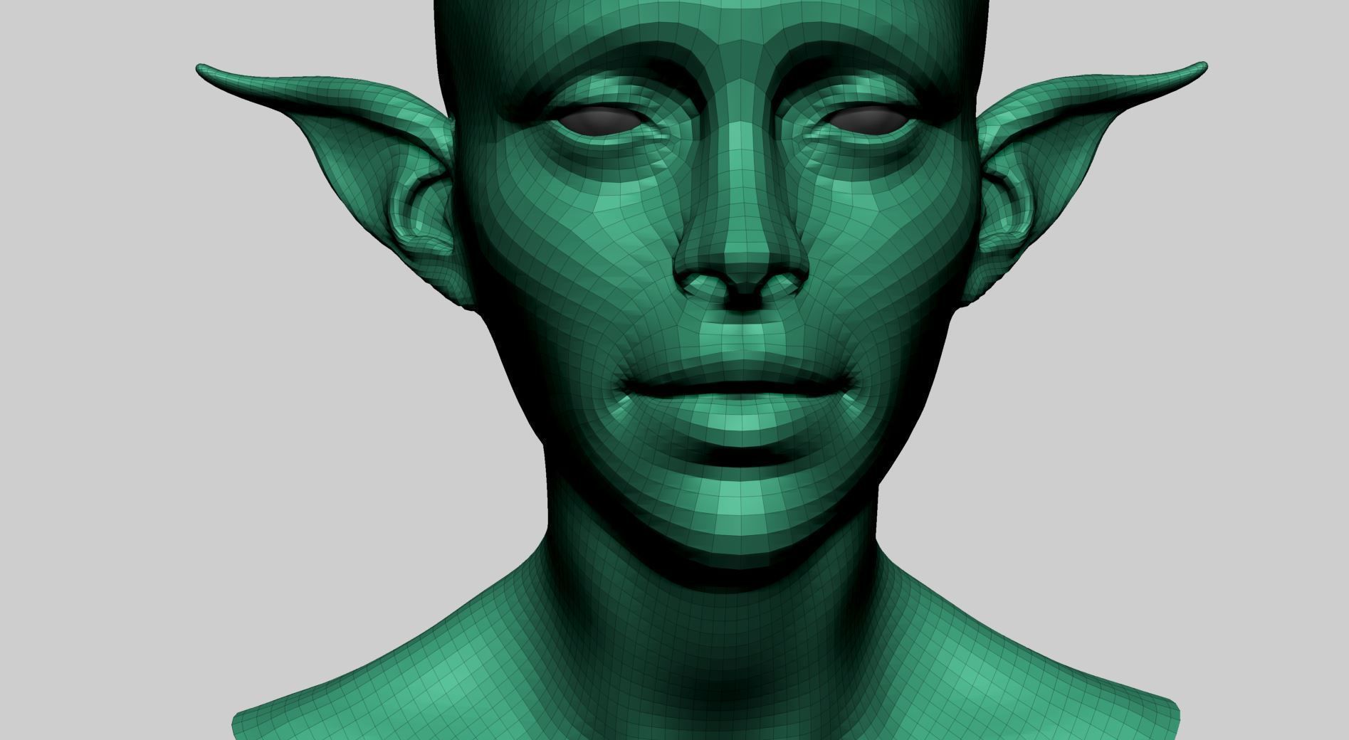 Female Creature Head v7 3D model_11