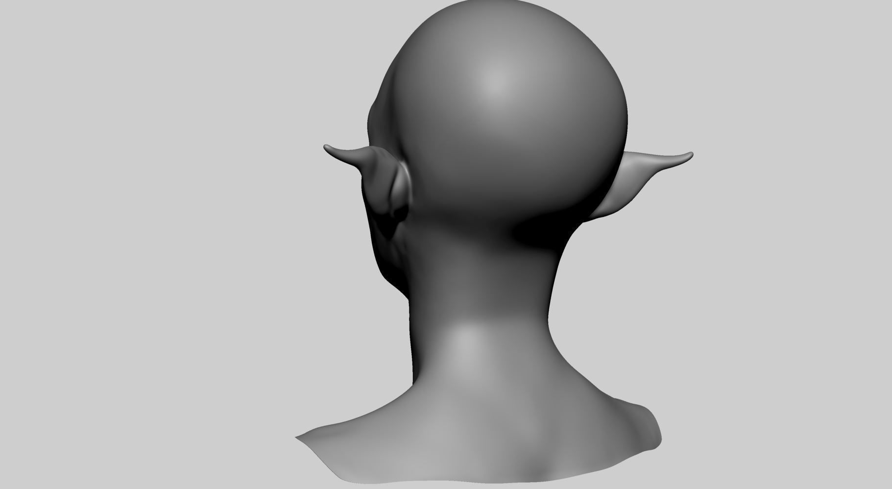 Female Creature Head v7 3D model_4