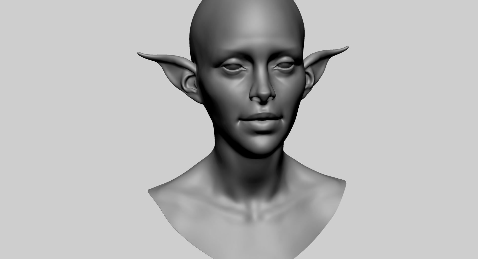 Female Creature Head v7 3D model_7