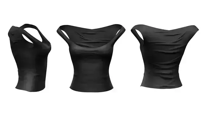 Off Shoulder Skin Tight Simple Top