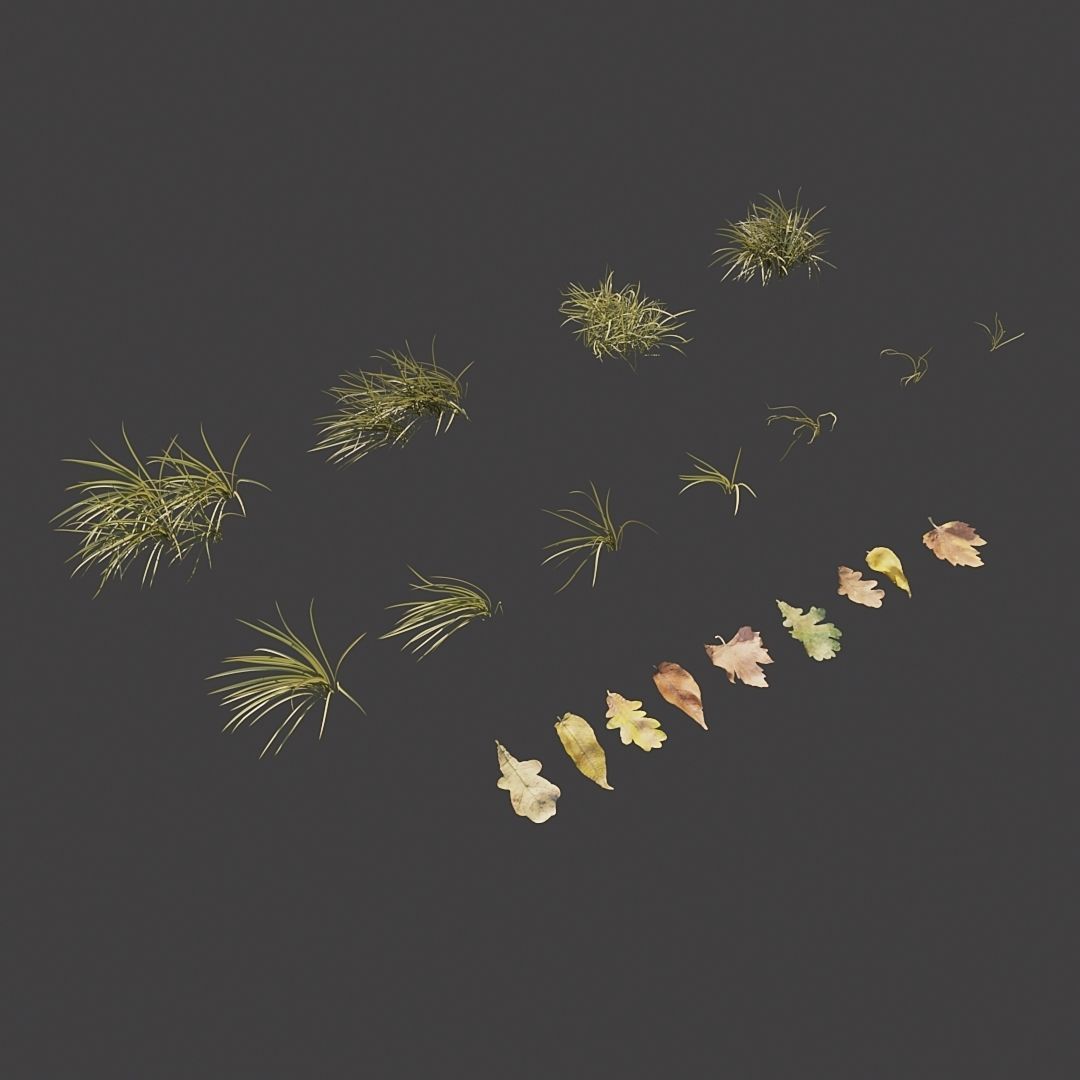 Winter Grass 01 3D model_3