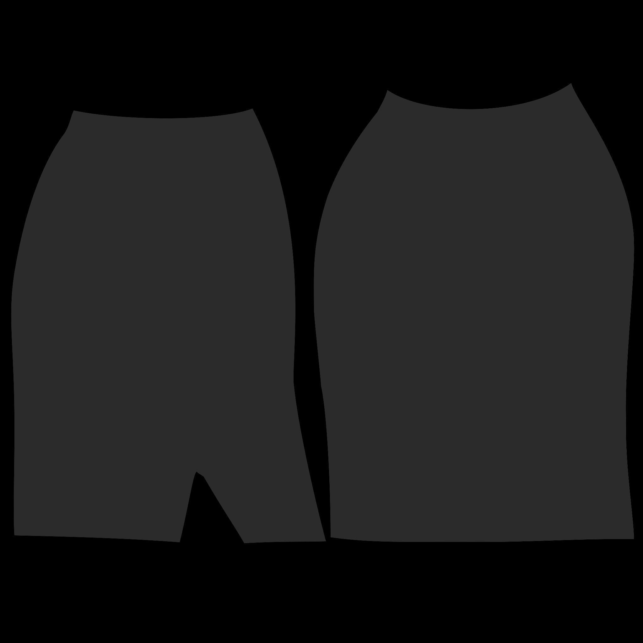 Blue Wrap Pencil Skirt Low-poly 3D model_8