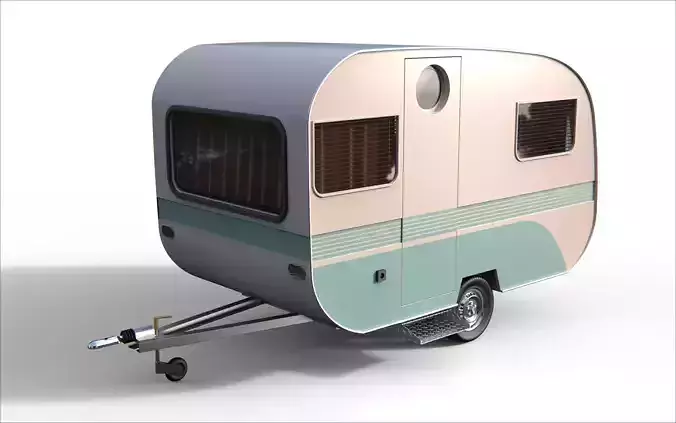 Retro Caravan 3D model