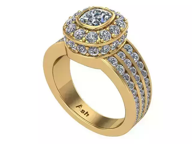 Cushion YG Ring