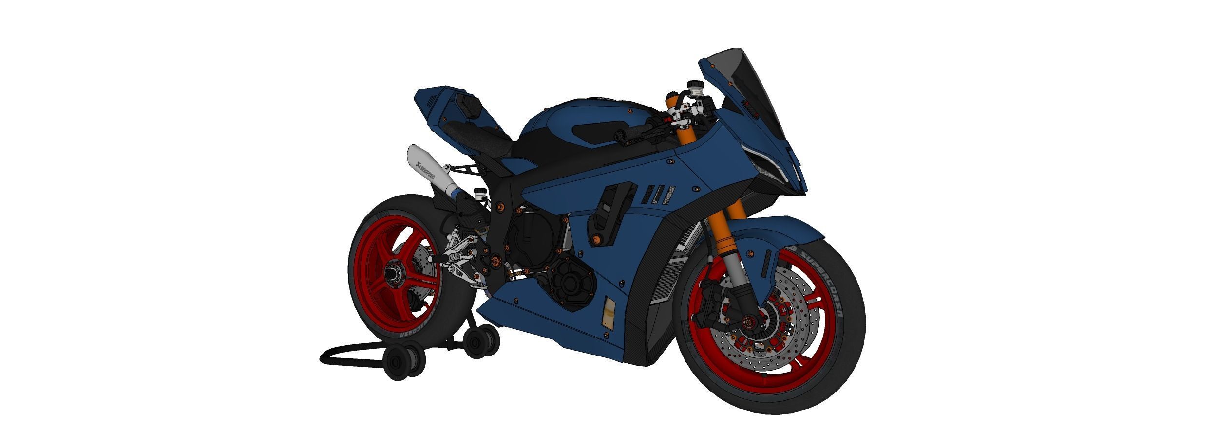 RSX 1 Superbike Motorcycle 3D model_10