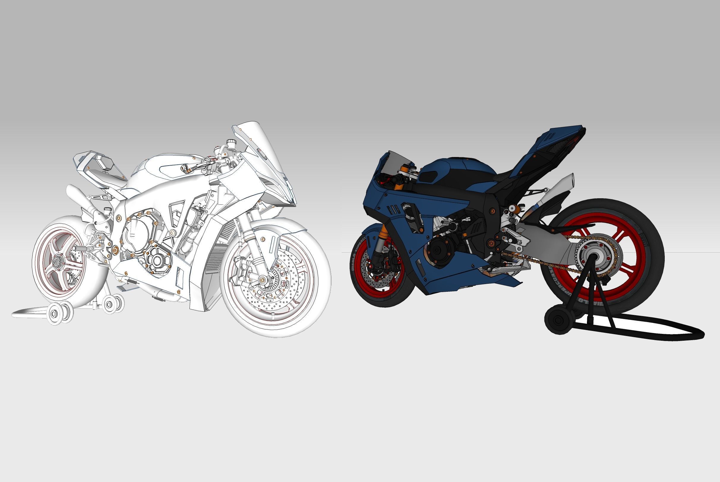 RSX 1 Superbike Motorcycle 3D model_15