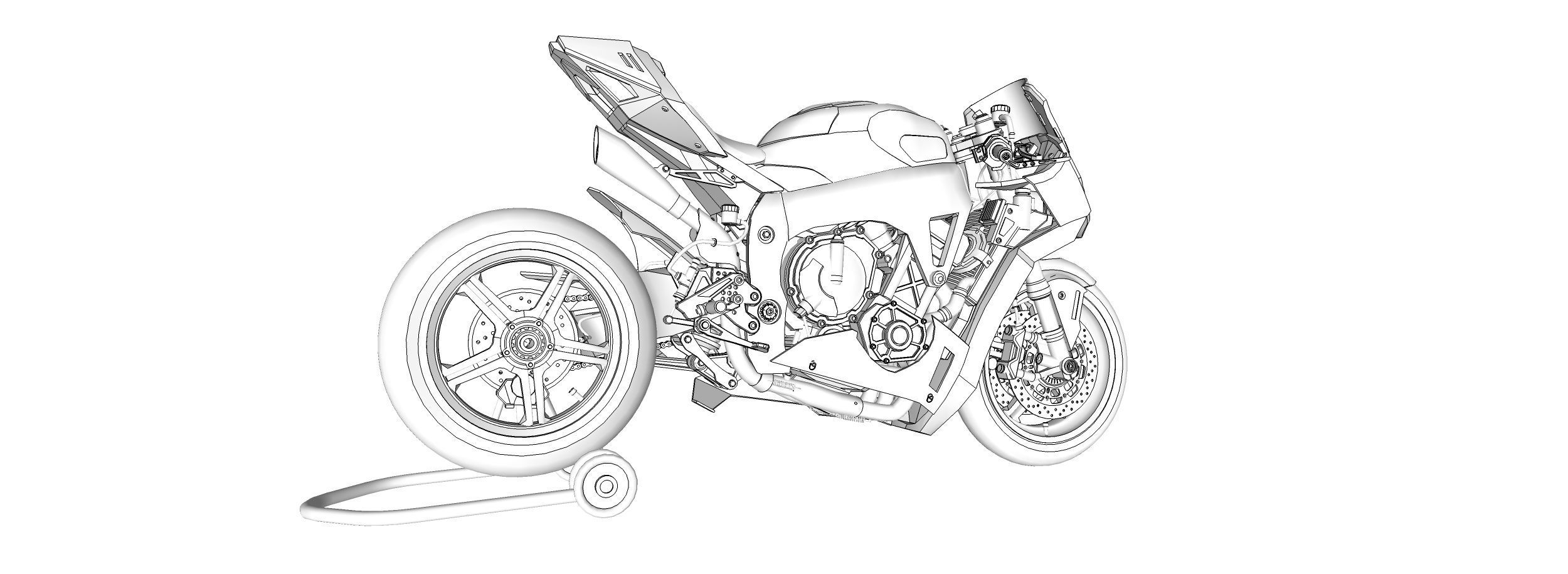 RSX 1 Superbike Motorcycle 3D model_13