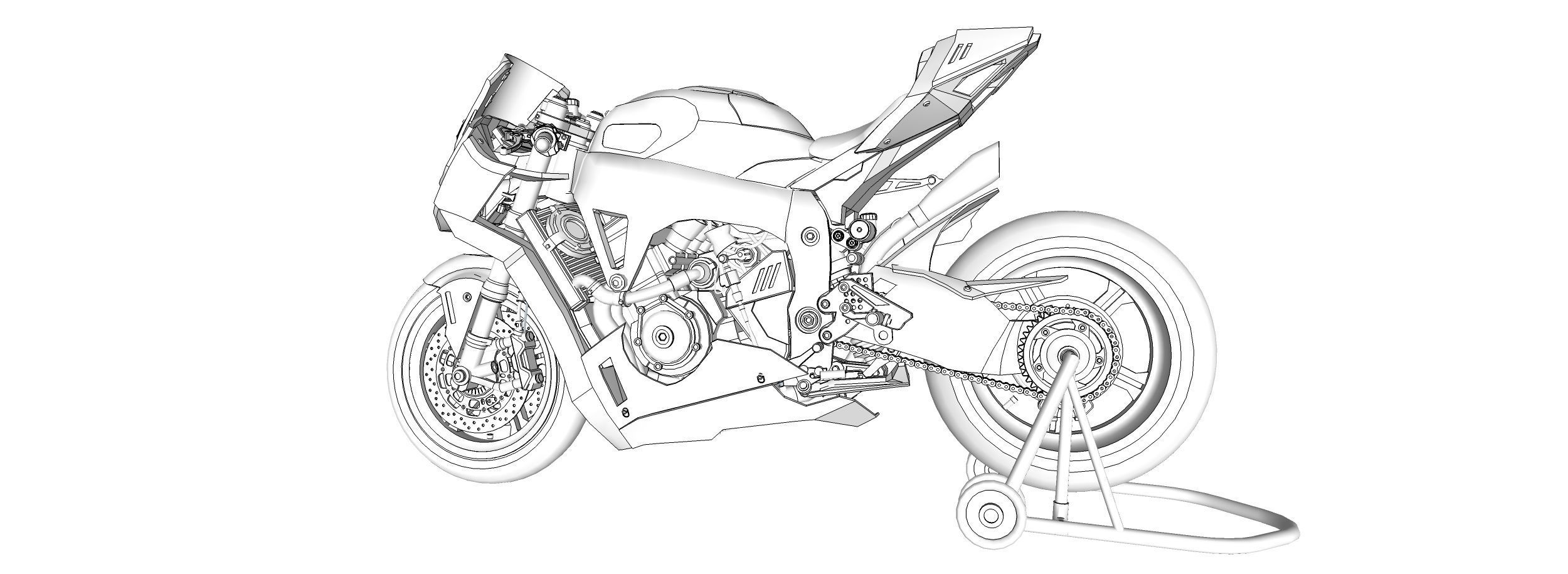 RSX 1 Superbike Motorcycle 3D model_12