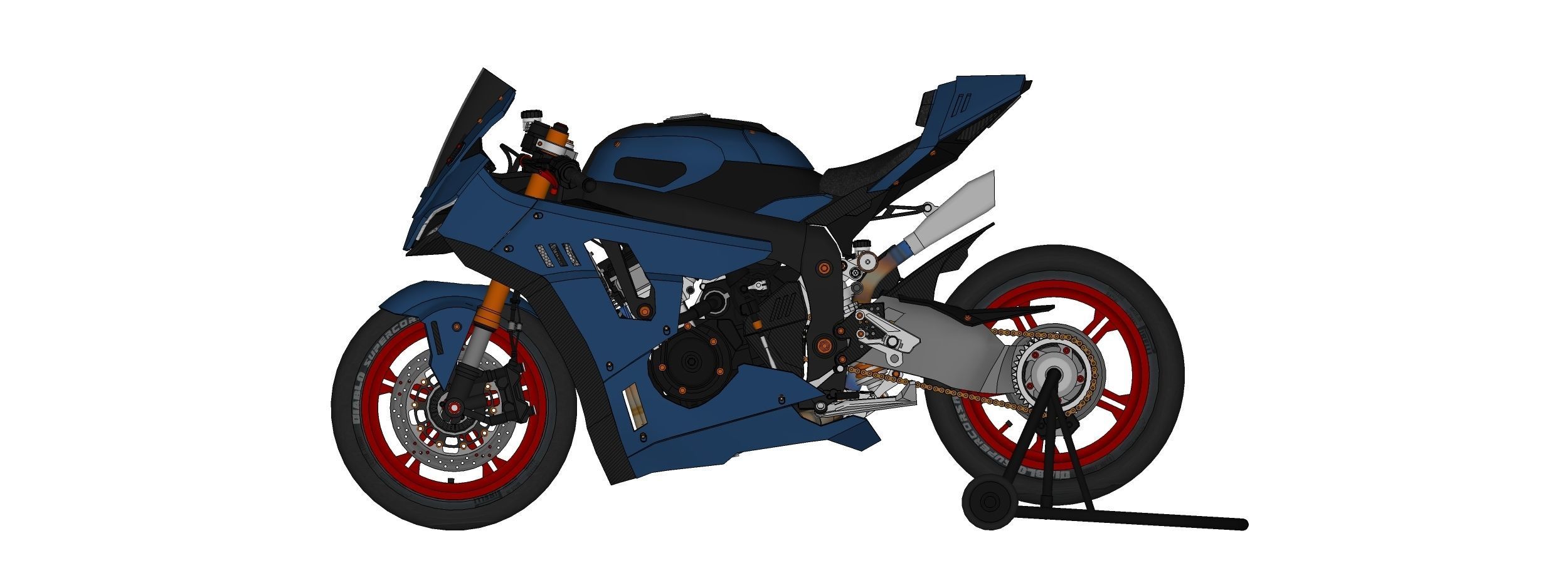 RSX 1 Superbike Motorcycle 3D model_6