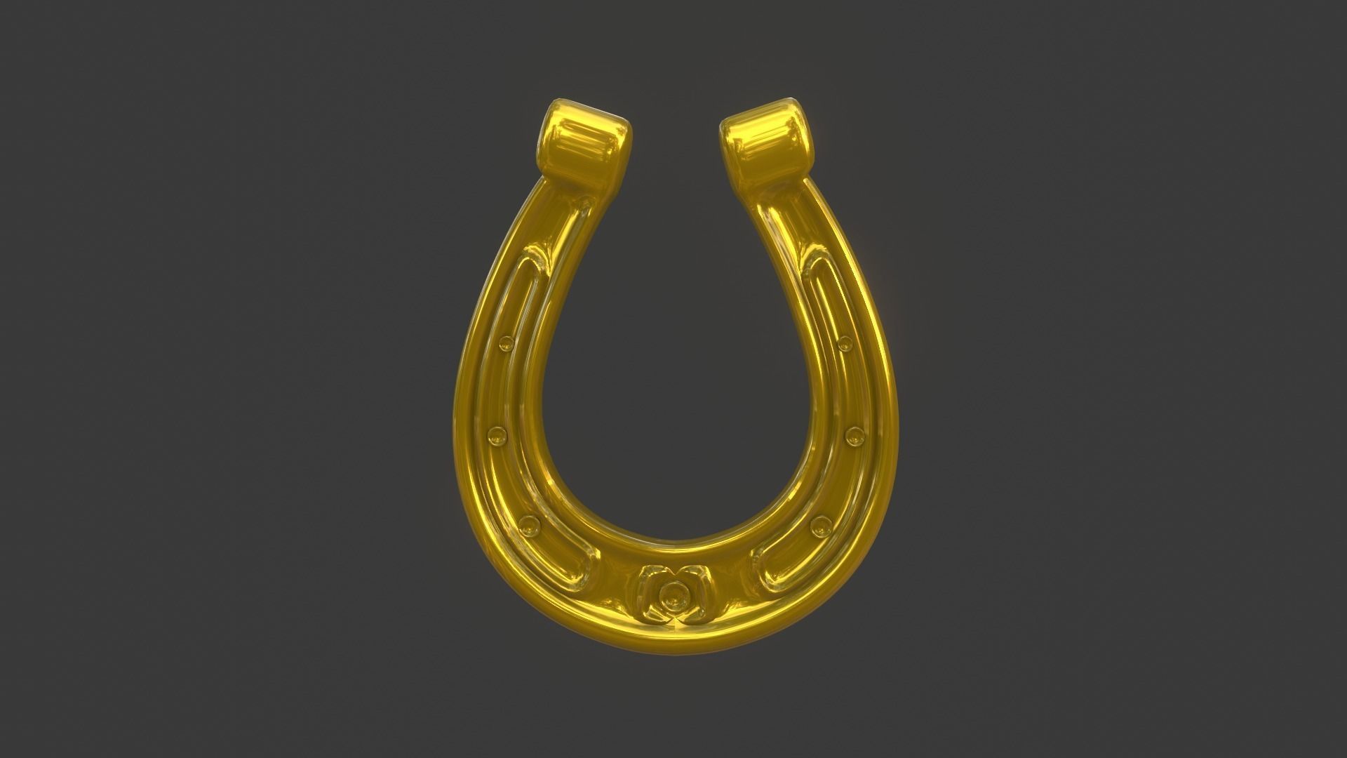Lucky Horseshoe with four leaf clover 3D model_22