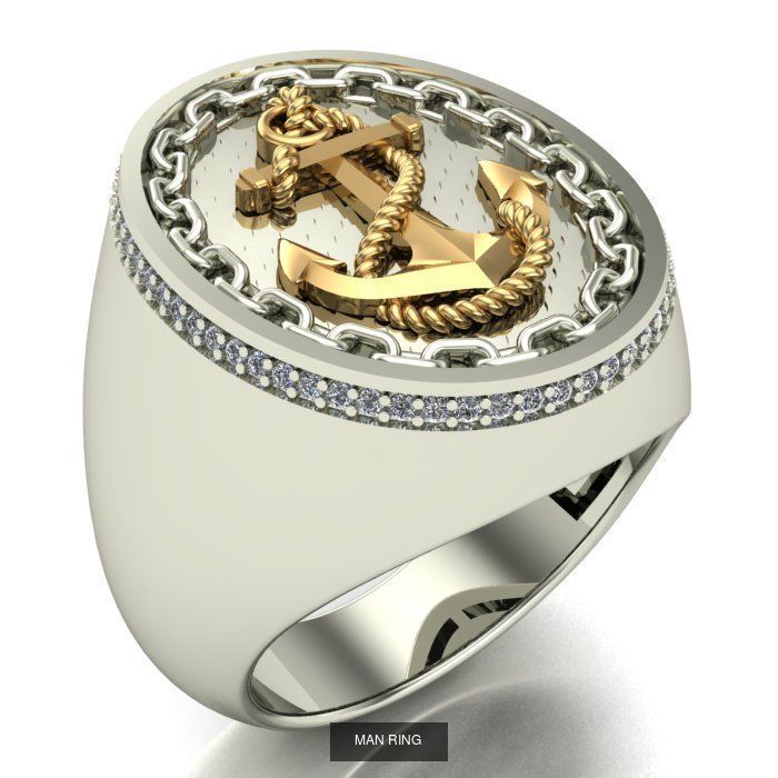 MAN RING and CUFFLINKS 3D Model Collection_1