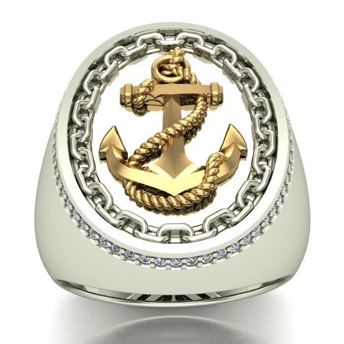 MAN RING and CUFFLINKS 3D Model Collection_4