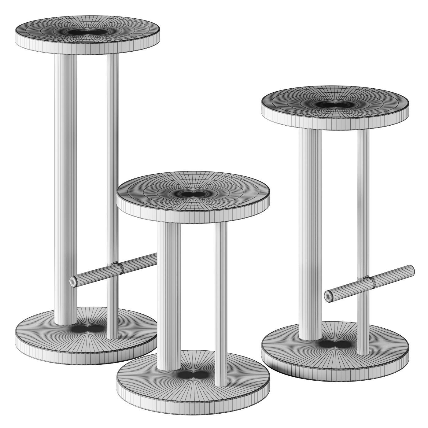 Spot Bar Stools by Herman Miller 3D model_1