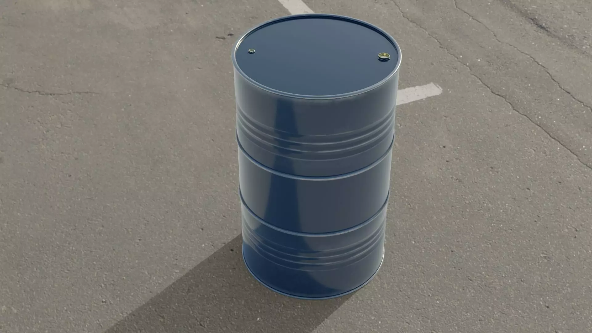 Barrel 3D model oil Low-poly 3D model_0