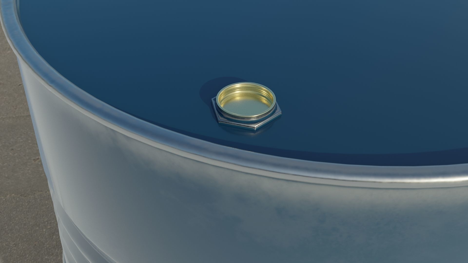 Barrel 3D model oil Low-poly 3D model_1