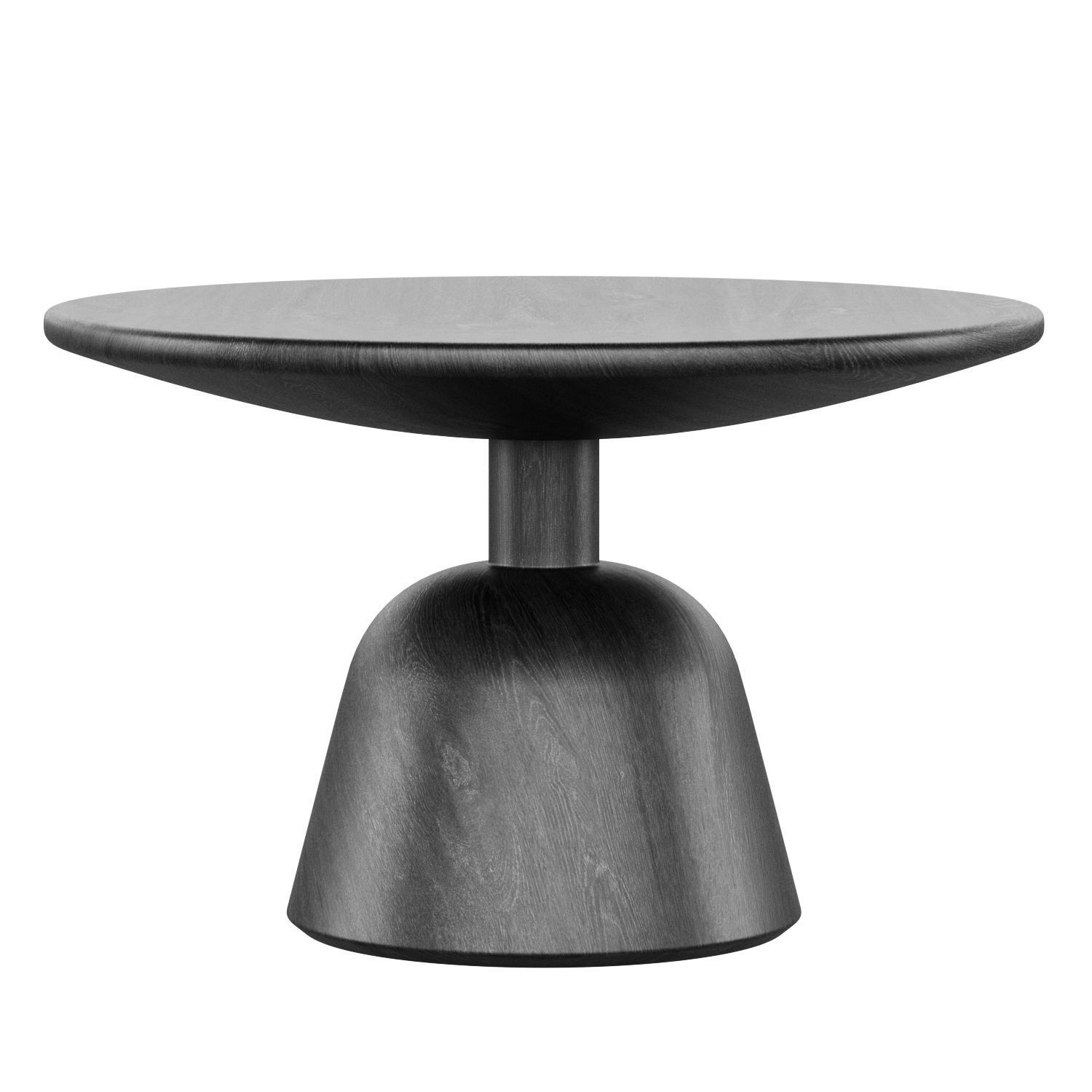 Macbeth Hemlock Black Wood Side Table by CB2 3D model_2