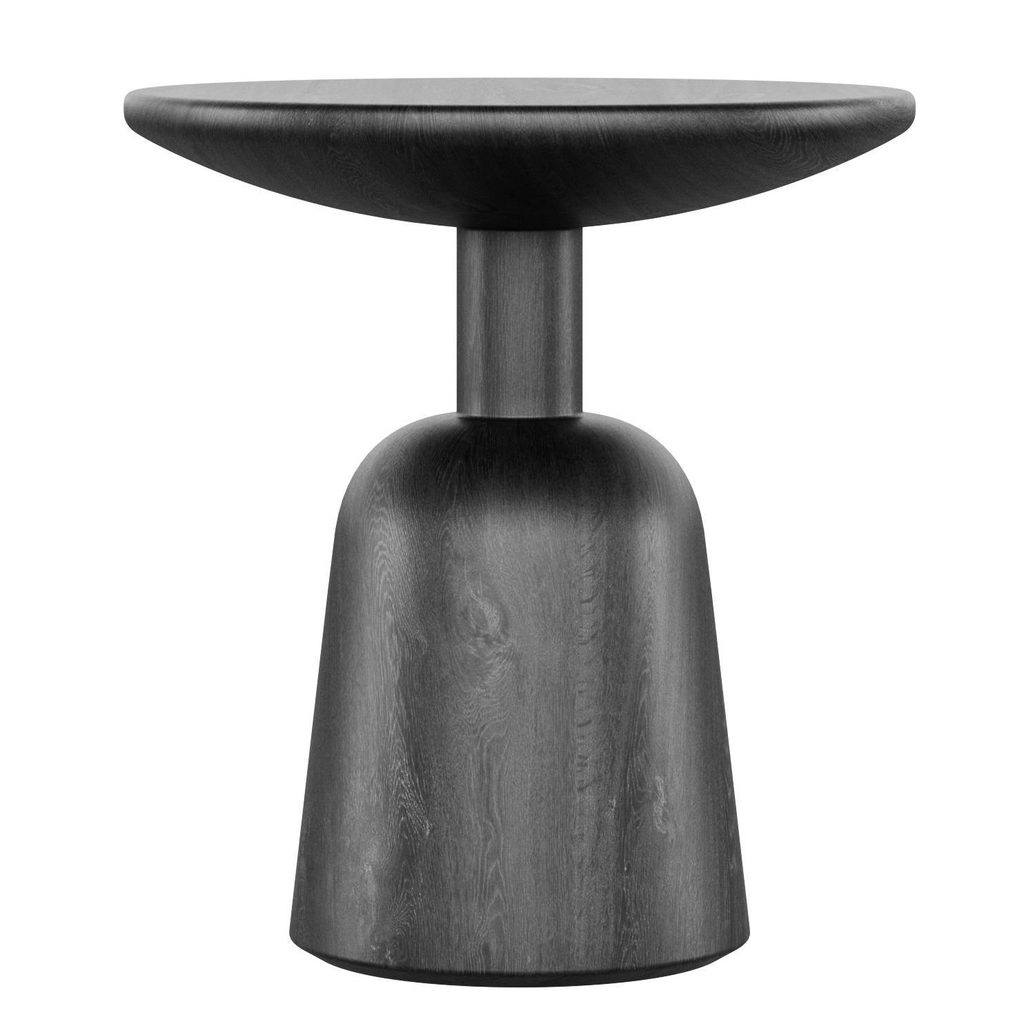 Macbeth Hemlock Black Wood Side Table by CB2 3D model_1