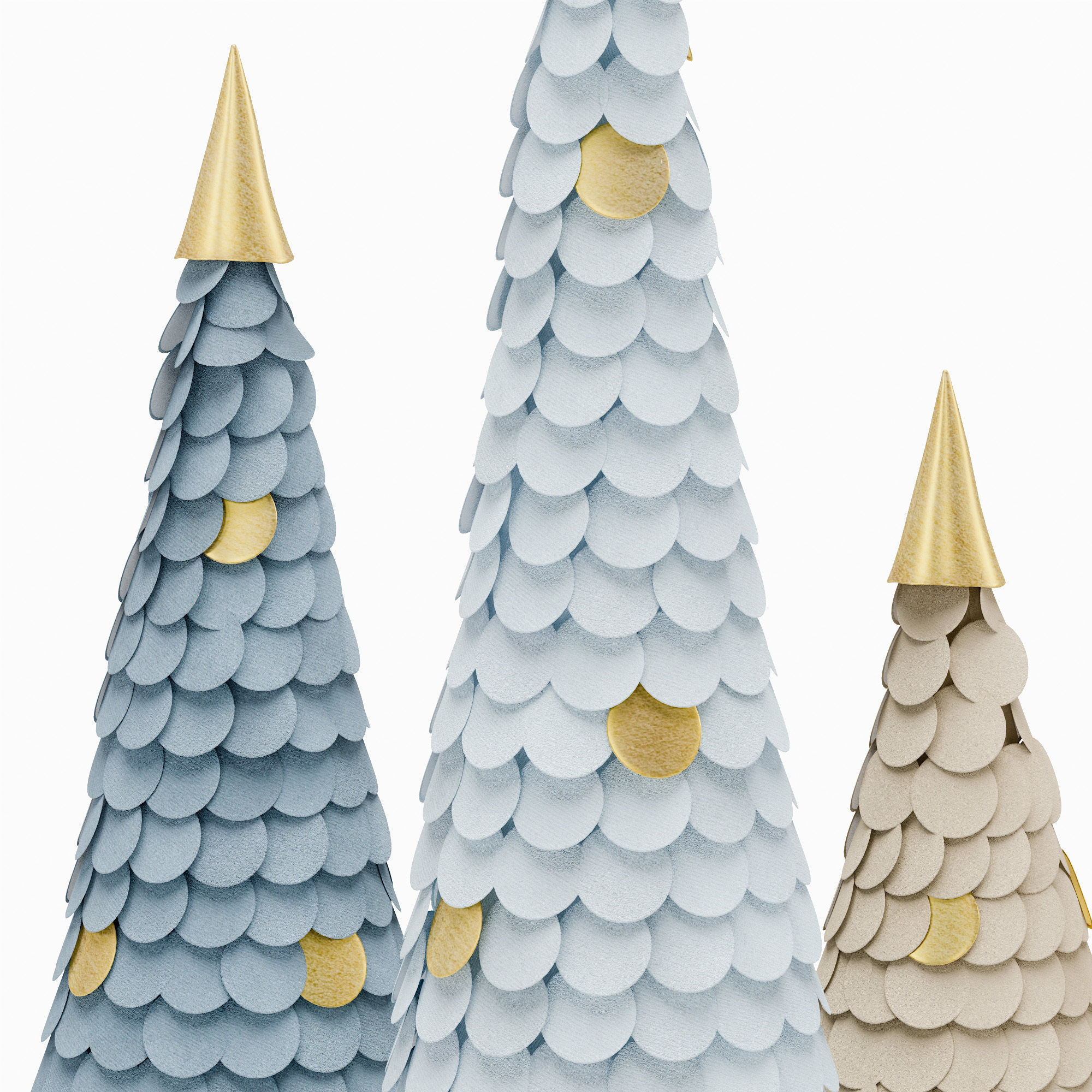Venetia Christmas trees Low-poly 3D model_3