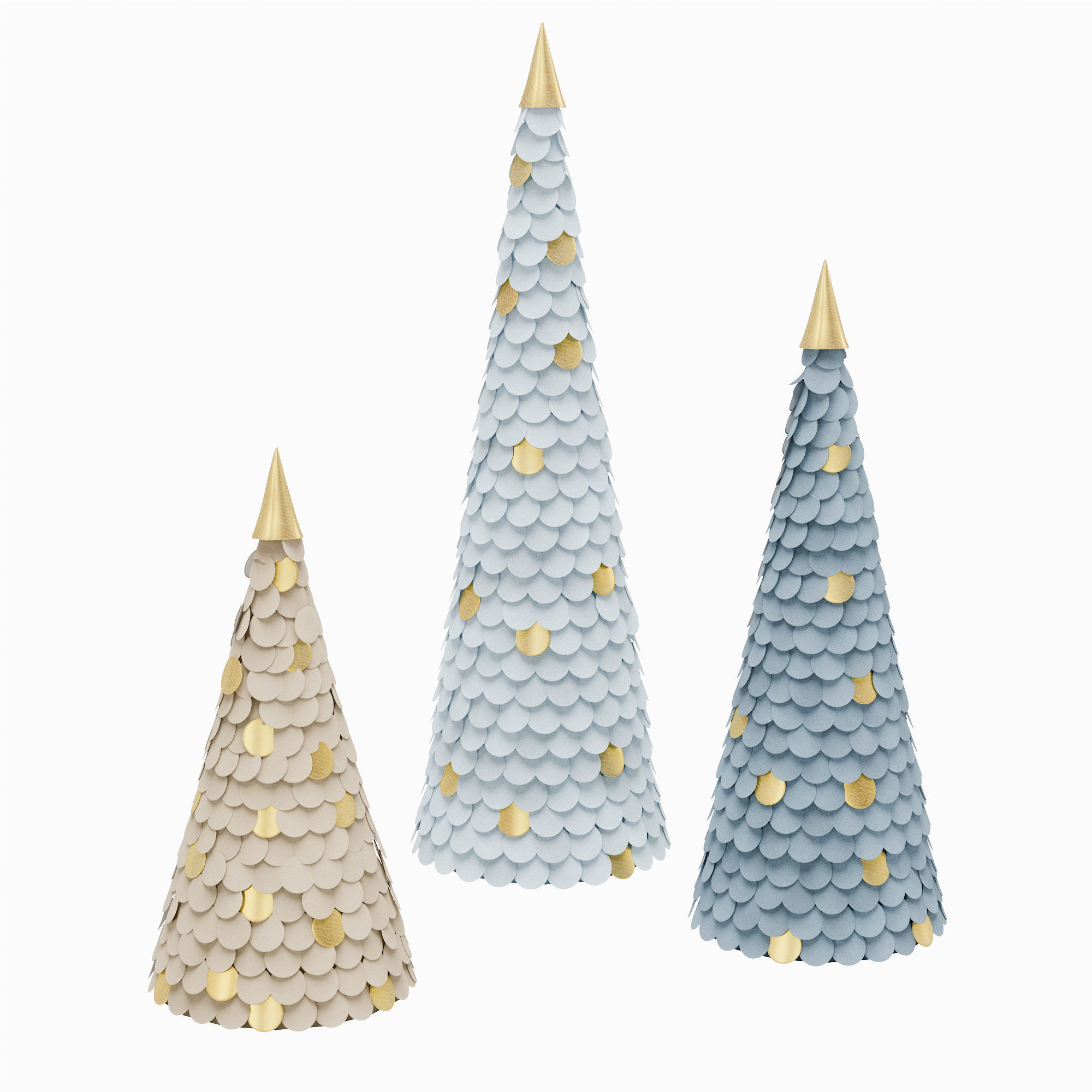 Venetia Christmas trees Low-poly 3D model_2