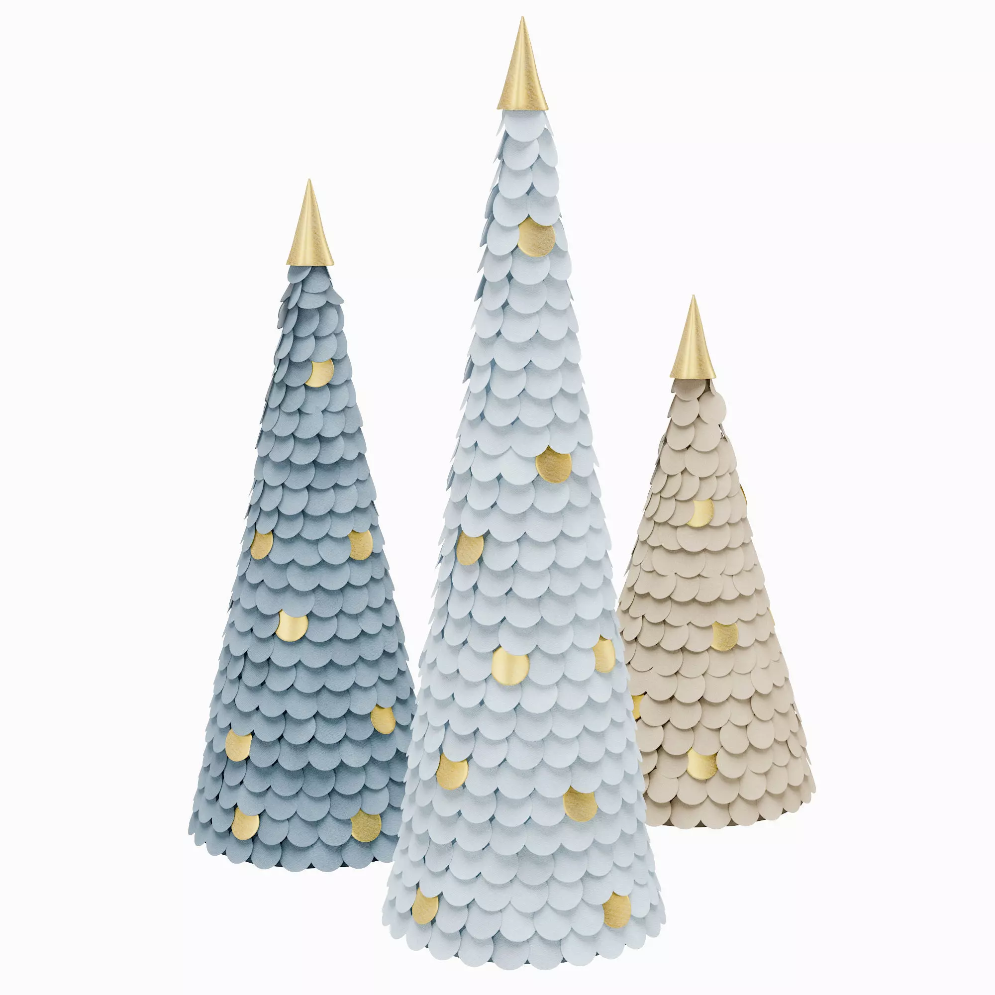 Venetia Christmas trees Low-poly 3D model_0