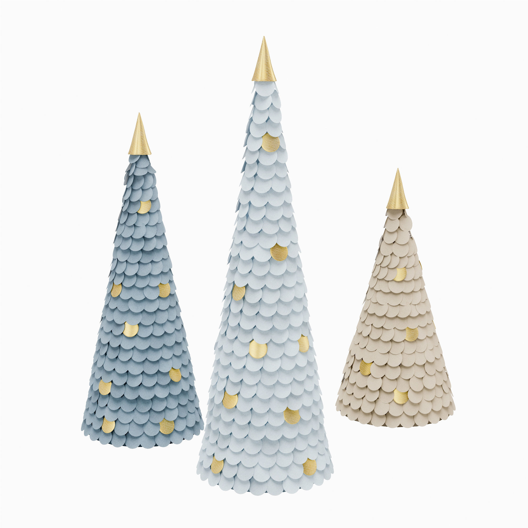 Venetia Christmas trees Low-poly 3D model_6