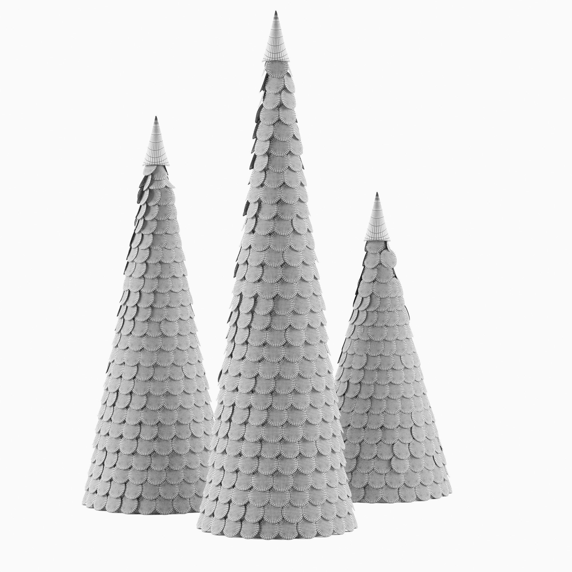 Venetia Christmas trees Low-poly 3D model_1