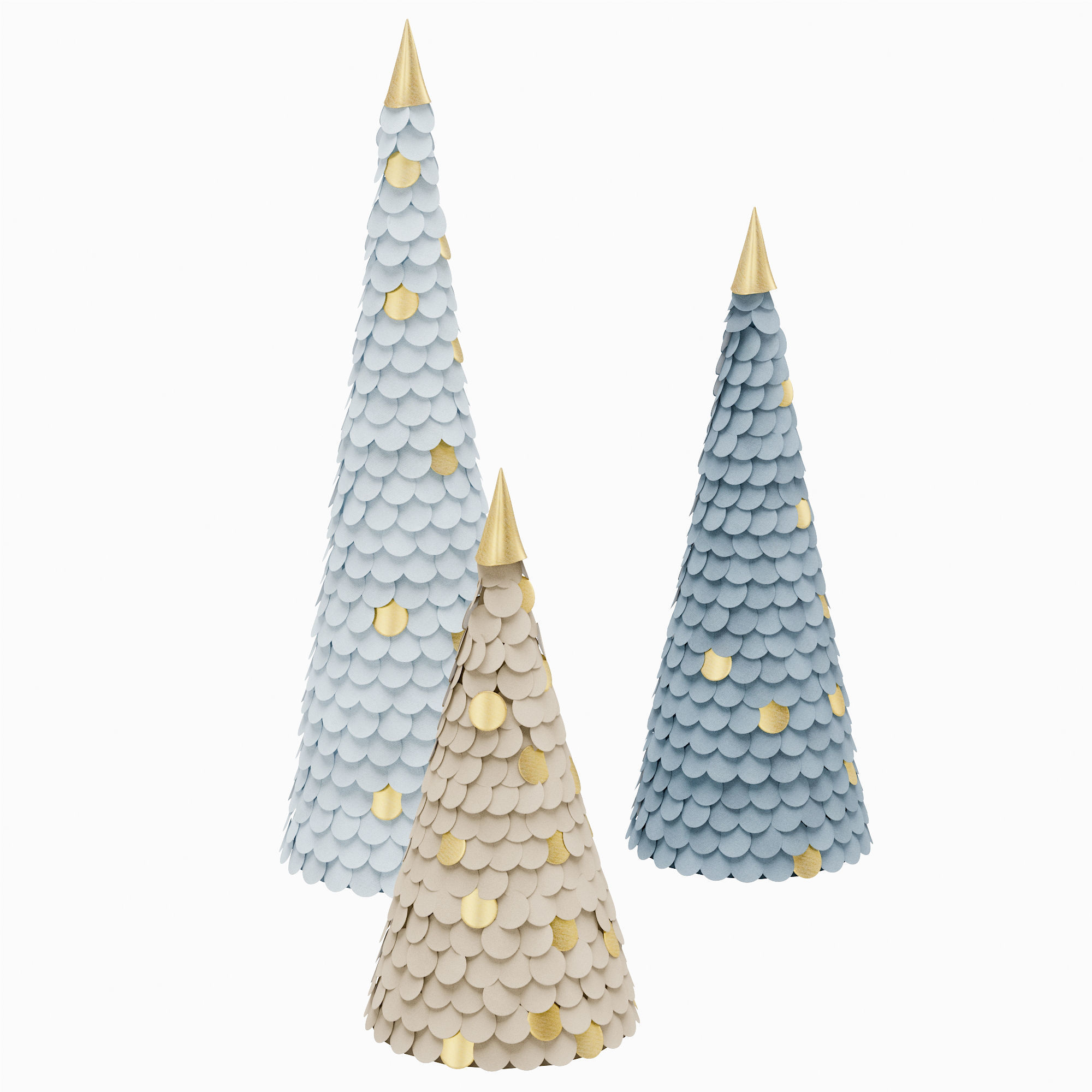 Venetia Christmas trees Low-poly 3D model_5