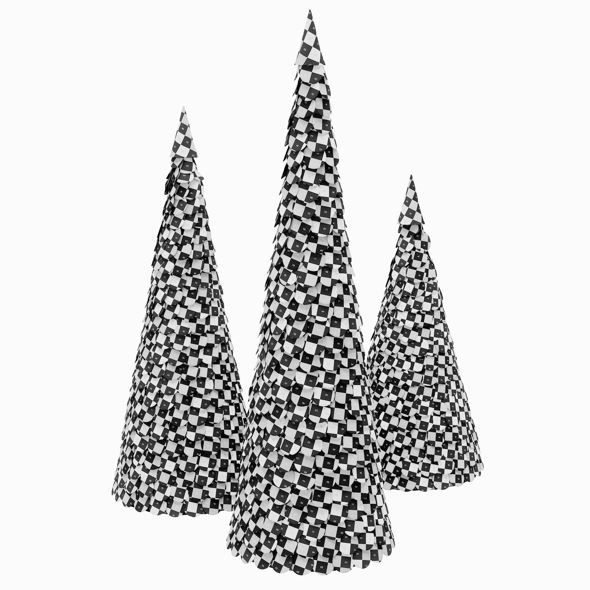 Venetia Christmas trees Low-poly 3D model_4