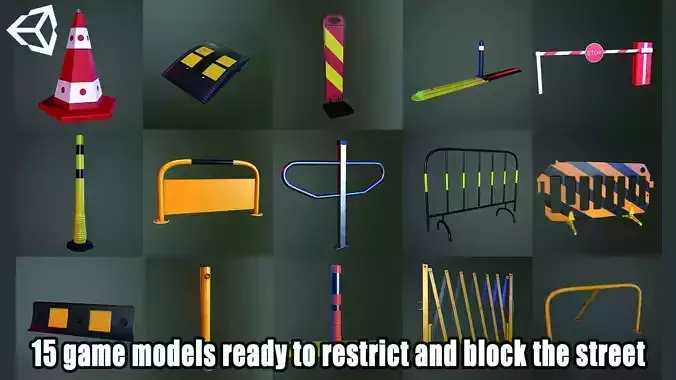  15 game models ready to restrict and block the street 